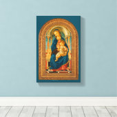 Botticelli (1445-1510) Madonna & Child Enthroned Leinwanddruck (Insitu (Holzboden))