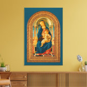 Botticelli (1445-1510) Madonna & Child Enthroned Leinwanddruck (Insitu (Wohnzimmer))