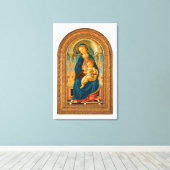 Botticelli (1445-1510) Madonna & Child Enthroned Leinwanddruck (Insitu (Holzboden))