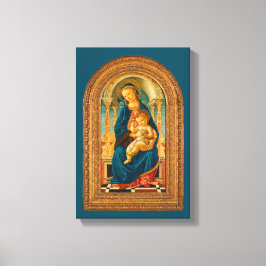 Botticelli (1445-1510) Madonna & Child Enthroned Leinwanddruck