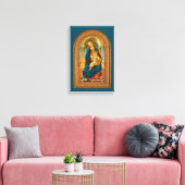 Botticelli (1445-1510) Madonna & Child Enthroned Leinwanddruck (Insitu (Wohnzimmer))