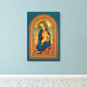 Botticelli (1445-1510) Madonna & Child Enthroned Leinwanddruck (Insitu (Holzboden))