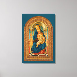 Botticelli (1445-1510) Madonna & Child Enthroned Leinwanddruck