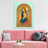 Botticelli (1445-1510) Madonna & Child Enthroned Leinwanddruck (Insitu (Wohnzimmer))