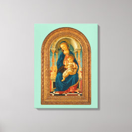 Botticelli (1445-1510) Madonna & Child Enthroned Leinwanddruck