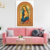 Botticelli (1445-1510) Madonna & Child Enthroned Leinwanddruck (Insitu (Wohnzimmer))