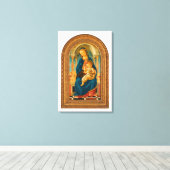 Botticelli (1445-1510) Madonna & Child Enthroned Leinwanddruck (Insitu (Holzboden))