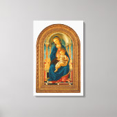 Botticelli (1445-1510) Madonna & Child Enthroned Leinwanddruck (Vorderseite)