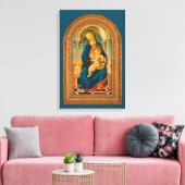 Botticelli (1445-1510) Madonna & Child Enthroned Leinwanddruck (Insitu (Wohnzimmer))