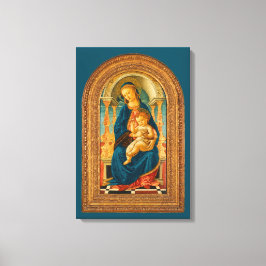 Botticelli (1445-1510) Madonna & Child Enthroned Leinwanddruck