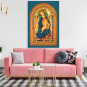 Botticelli (1445-1510) Madonna & Child Enthroned Leinwanddruck (Insitu (Wohnzimmer))