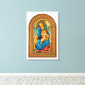 Botticelli (1445-1510) Madonna & Child Enthroned Leinwanddruck (Insitu (Holzboden))