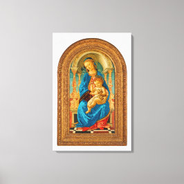 Botticelli (1445-1510) Madonna & Child Enthroned Leinwanddruck