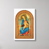 Botticelli (1445-1510) Madonna & Child Enthroned Leinwanddruck (Vorderseite)