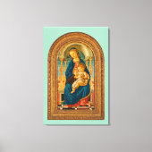 Botticelli (1445-1510) Madonna & Child Enthroned Leinwanddruck (Vorderseite)