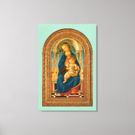 Botticelli (1445-1510) Madonna & Child Enthroned Leinwanddruck
