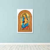 Botticelli (1445-1510) Madonna & Child Enthroned Leinwanddruck (Insitu (Holzboden))