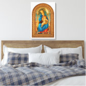 Botticelli (1445-1510) Madonna & Child Enthroned Leinwanddruck (Insitu (Schlafzimmer))