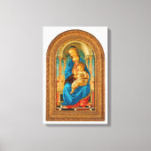 Botticelli (1445-1510) Madonna & Child Enthroned Leinwanddruck (Vorderseite)