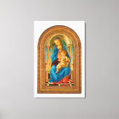 Botticelli (1445-1510) Madonna & Child Enthroned Leinwanddruck (Vorderseite)