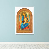 Botticelli (1445-1510) Madonna & Child Enthroned Leinwanddruck (Insitu (Holzboden))