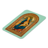 Botticelli (1445-1510) Madonna & Child Enthroned Magnet (Linke Seite)