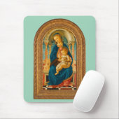 Botticelli (1445-1510) Madonna & Child Enthroned Mousepad (Mit Mouse)