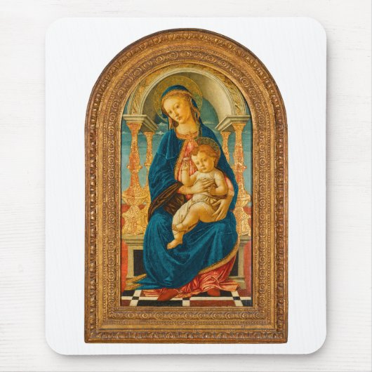 Botticelli (1445-1510) Madonna & Child Enthroned Mousepad (Vorne)