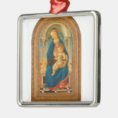 Botticelli (1445-1510) Madonna & Child Enthroned Ornament Aus Metall (Links)