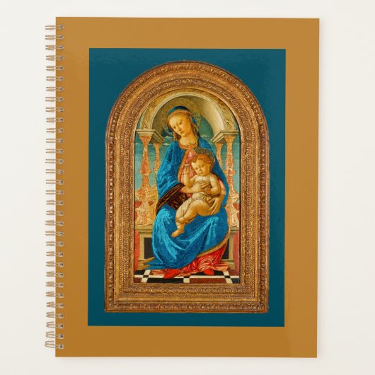 Botticelli (1445-1510) Madonna & Child Enthroned Planer (Vorderseite)