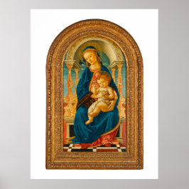 Botticelli (1445-1510) Madonna & Child Enthroned Poster