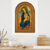 Botticelli (1445-1510) Madonna & Child Enthroned Poster (Küche)