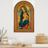 Botticelli (1445-1510) Madonna & Child Enthroned Poster (Küche)