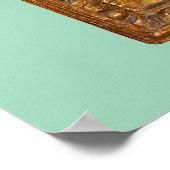 Botticelli (1445-1510) Madonna & Child Enthroned Poster (Ecke)