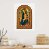 Botticelli (1445-1510) Madonna & Child Enthroned Poster (Küche)