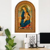 Botticelli (1445-1510) Madonna & Child Enthroned Poster (Heimbüro)