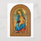Botticelli (1445-1510) Madonna & Child Enthroned Postkarte (Vorderseite)