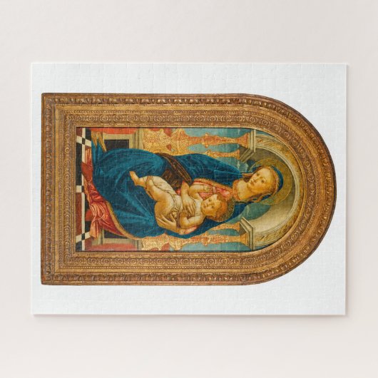 Botticelli (1445-1510) Madonna & Child Enthroned Puzzle (Horizontal)