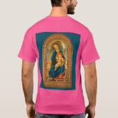 Botticelli (1445-1510) Madonna & Child Enthroned T-Shirt (Rückseite)