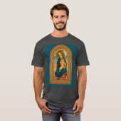 Botticelli (1445-1510) Madonna & Child Enthroned T-Shirt (Vorne ganz)