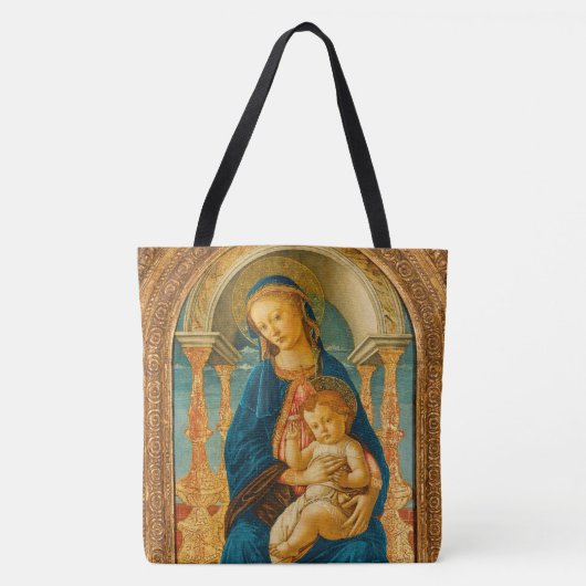 Botticelli (1445-1510) Madonna & Child Enthroned Tasche (Vorderseite)