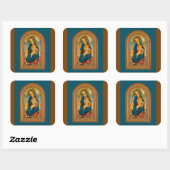 Botticelli 1445-1510 quadratischer aufkleber (Blatt)