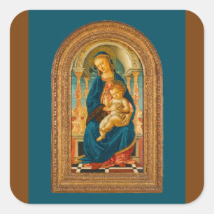 Botticelli 1445-1510 quadratischer aufkleber