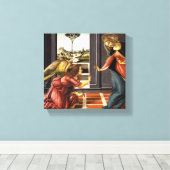 Botticelli Annunciation Leinwanddruck (Insitu (Holzboden))