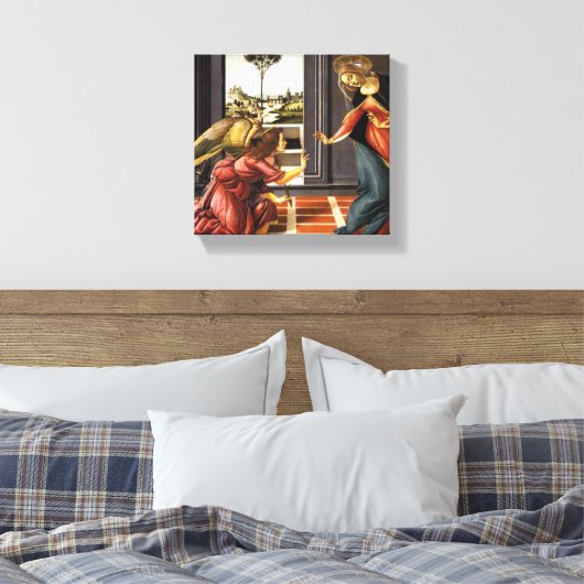 Botticelli Annunciation Leinwanddruck (Insitu (Schlafzimmer))