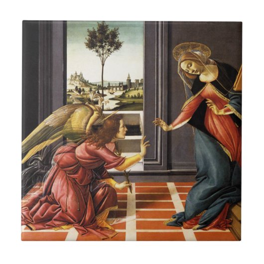 Botticelli Annunciation Tile Fliese (Vorderseite)