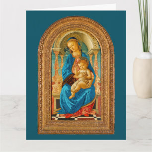 Botticelli c. 1470 Madonna & Child enthusironed Dankeskarte
