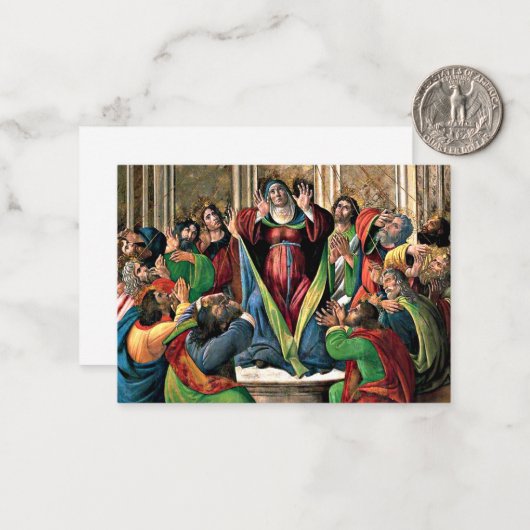 Botticelli - Der Abstieg des Heiligen Geistes Mitteilungskarte (Vorderseite/Rückseite Beispiel)