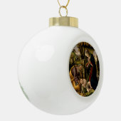 Botticelli ~ Die Bewunderung des christlichen Kind Keramik Kugel-Ornament (Links)