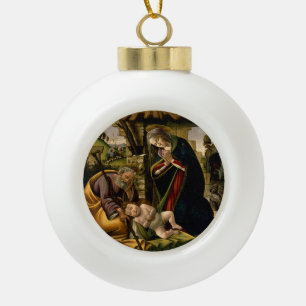 Botticelli ~ Die Bewunderung des christlichen Kind Keramik Kugel-Ornament